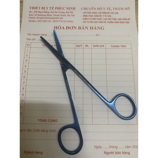 Kéo cong đầu tù full xanh thẩm mỹ Germany 14cm