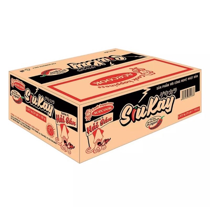 Thùng 24 gói mì Siukay Hải Sản