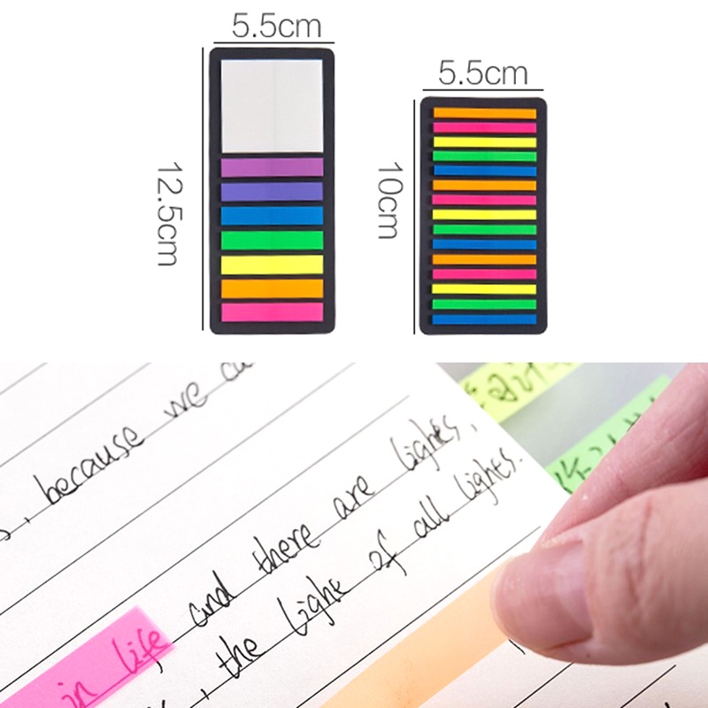 Set 160 / 300 Giấy Note Trong Suốt Màu Dạ Quang
