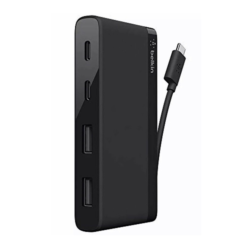 [Mã 154ELSALE2 giảm 7% đơn 300K] [Chính hãng] Cáp Belkin USB-C 4-Port Mini Hub F4U090btBLK