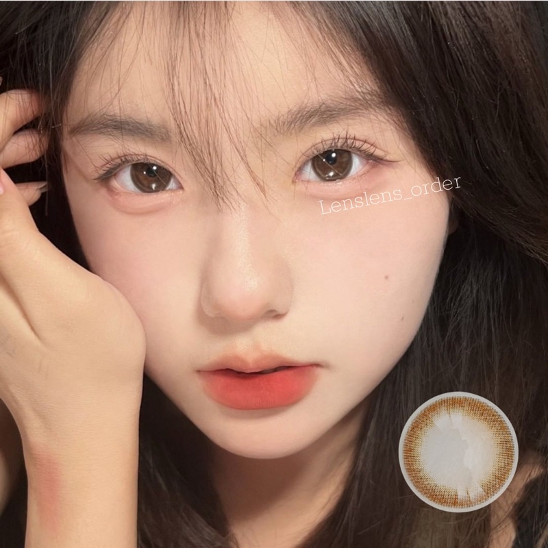 Lens Kính Áp Tròng Nâu Mật Ong Đủ Độ Cận 0-8 [Vui Lòng Đặt 2 Chiếc]