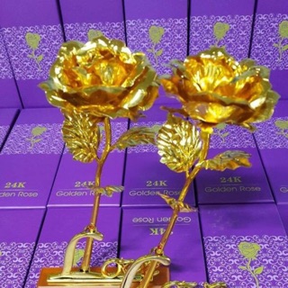 Combo hộp hoa mạ vàng