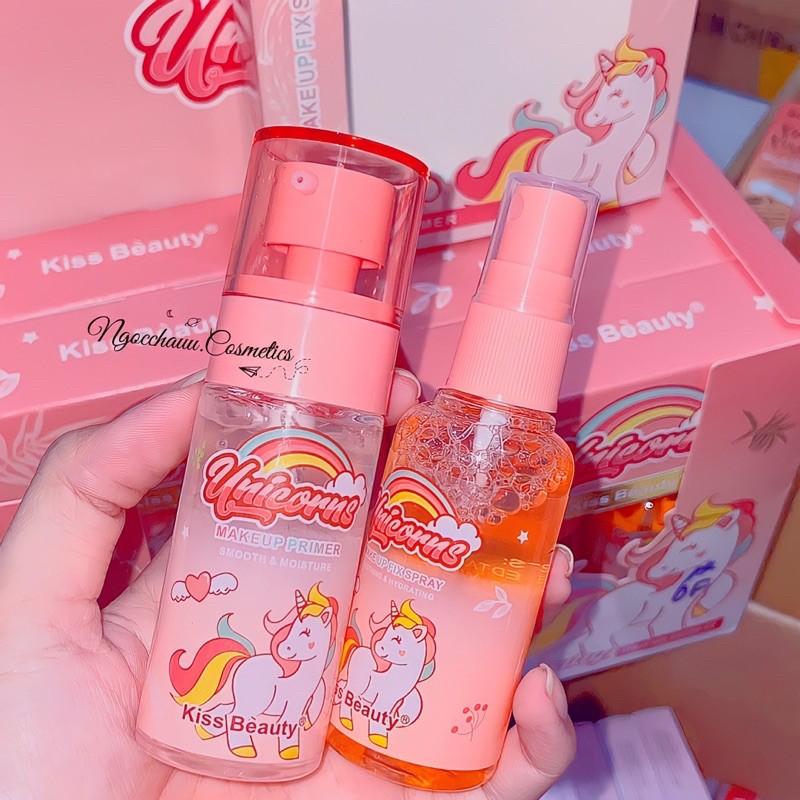 BỘ ĐÔI KEM LÓT VÀ XỊT KHOÁNG UNICORN KISSBEAUTY | BigBuy360 - bigbuy360.vn