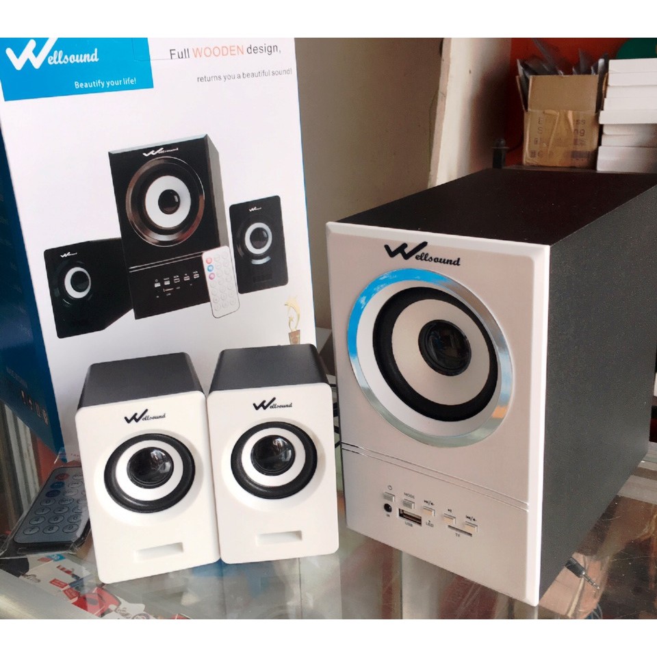 Loa 2.1 - 11W - WellSound W99 Loa Bluetooth Speaker chính hãng - Bộ 3 Loa Máy Tính PC Cao Cấp 2.1 Hiệu Vking