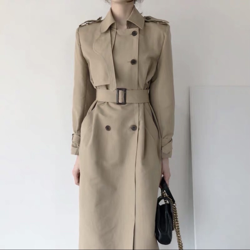 Áo mangto nữ dáng dài (kèm hình em tự chụp và video review SẴN ĐEN M) | BigBuy360 - bigbuy360.vn