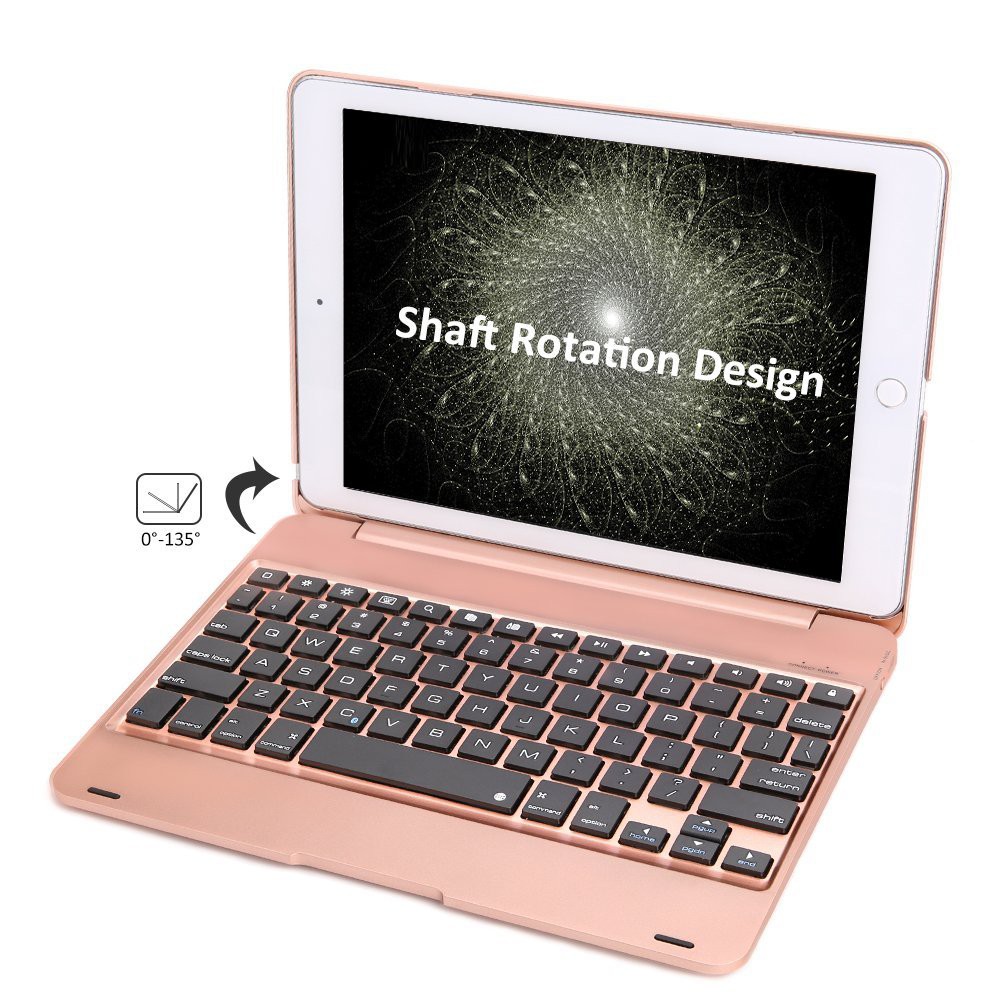 Bao da kiêm bàn phím Bluetooth iPad Pro 9.7 (Rose Gold)