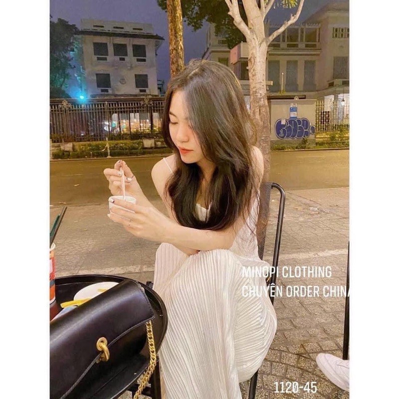 🌺 Váy maxi voan dập ly🍓( 2 lớp có ảnh thật, cận chất) | BigBuy360 - bigbuy360.vn