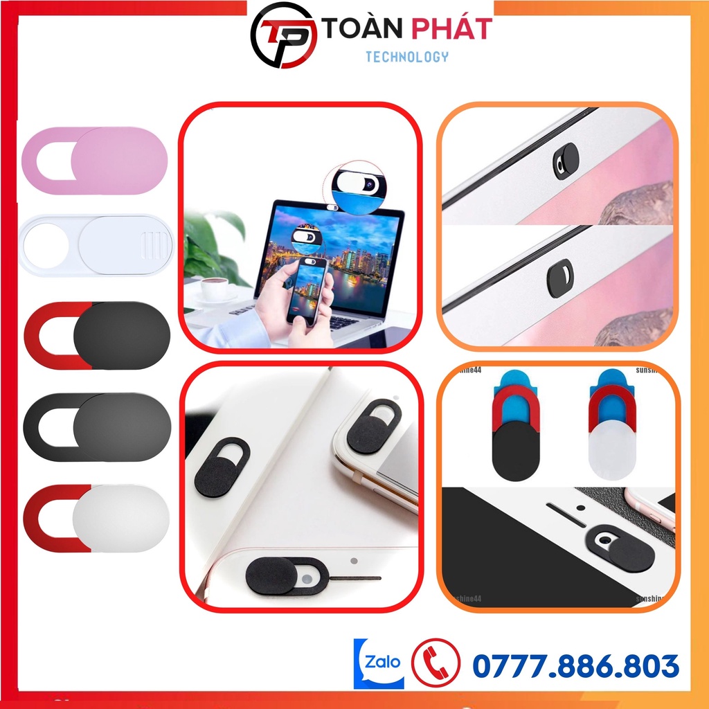 Miếng dán che camera máy tính laptop điện thoại Ipad webcam, Che camera dạng trướt loại dán ch mọi thiết bị không bị lộ | WebRaoVat - webraovat.net.vn