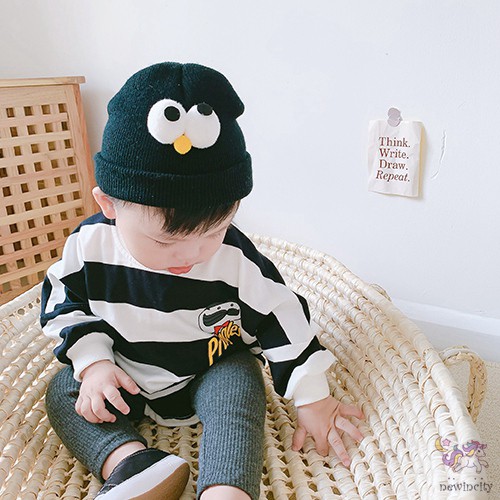 Bộ đồ liền thân kèm nón họa tiết hoạt hình xinh xắn cho trẻ sơn sinh