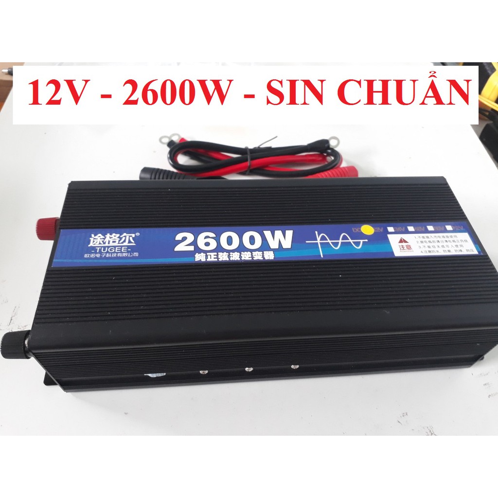 Inverter bộ đổi nguồn sin chuẩn - 12V/24V 220V 2600W