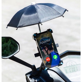 Dày Mini Umbrella Xe máy Giá đỡ điện thoại di động Ô không thấm nước
