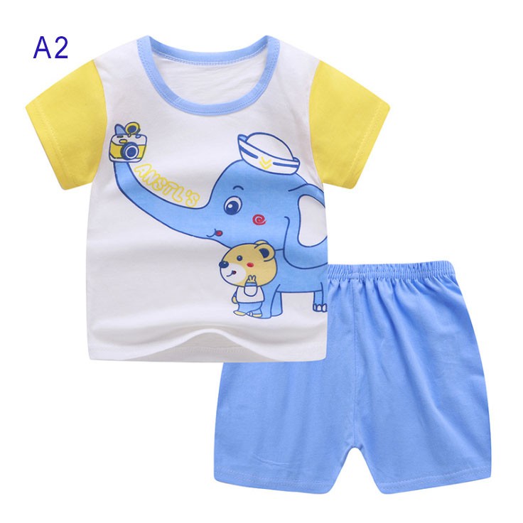 Bộ đồ cho bé trai bé gái mùa hè vải cotton thoáng mát, thấm hút mồ hôi cho bé từ 5-18kg