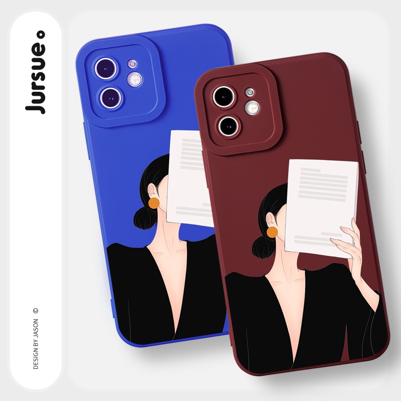 Ốp lưng JURSUE mềm chống sốc hoạt hình dễ thương đẹp Cho iPhone 13 12 11 Pro Max SE 2020 X XR XS 8 7 ip 6S 6 Plus Y2110