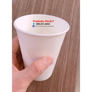 100 cái Ly giấy 360ml  - ly giấy trắng trơn 12oz