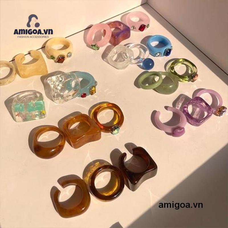 ✨✨Nhẫn Hở acrylic acrylic Thiết Kế Độc Đáo Thời Trang