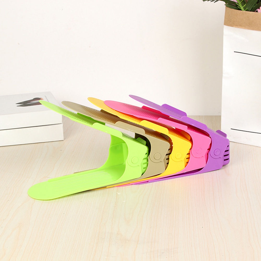 Kệ Đứng Hai Tầng Đựng Giày Tiết Kiệm Không Gian Có Thể Điều Chỉnh