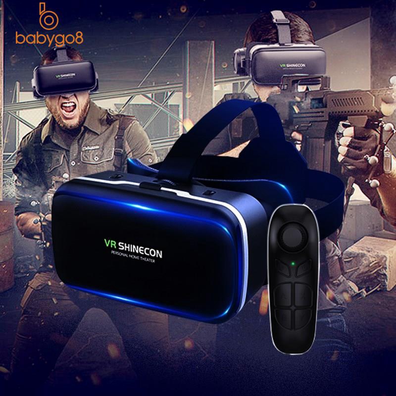 【2020 new】 VR Glasses Mobile Phone Virtual Reality G04 Wearing Game Smart 3D Digital Glasses + D03 Bluetooth Handle