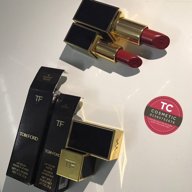 SON TOM FORD MÀU 06 FLAME & MINI 06 CRISTIANO16 Scarlet Rouge & Mini Màu 02 Dominic