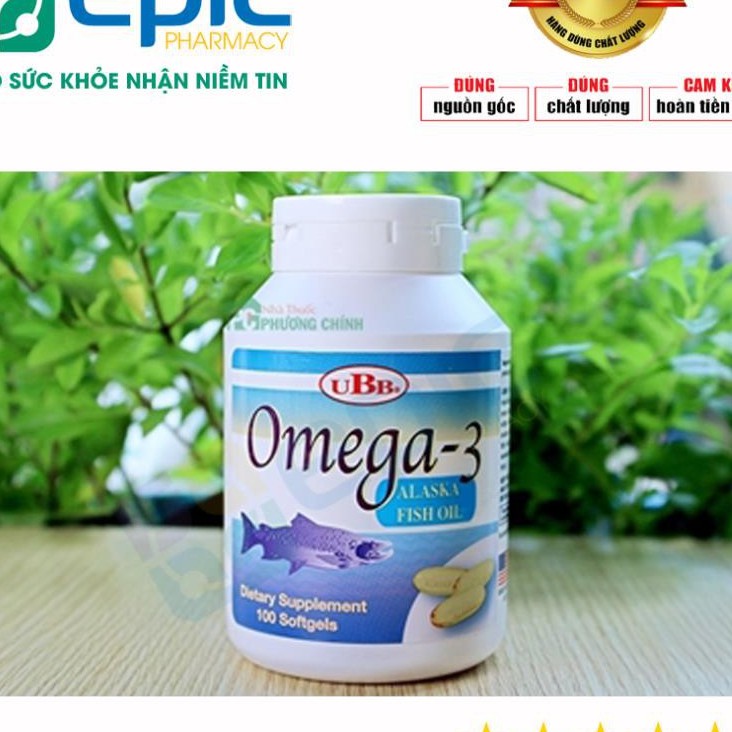 [CHÍNH HÃNG ] OMEGA-3 UBB viên sáng mắt và tăng cường thị lực (Lọ 100 viên)