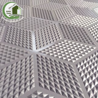 Thảm nhựa kim cương màu xám chống trơn trượt dùng cho toillet, bể bơi - [ 50cm x khổ 120cm ]