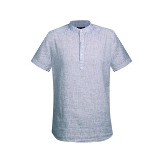 [GIẢM 30K CHO ĐƠN >=250K] Áo Linen Cổ tròn Xẻ trụ Tay ngắn Màu Xanh LN008