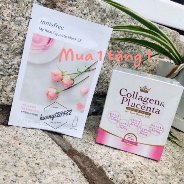 Viên Uống Hỗ Trợ Trắng Da Collagen Placenta 5 in 1 ( Date 2022)