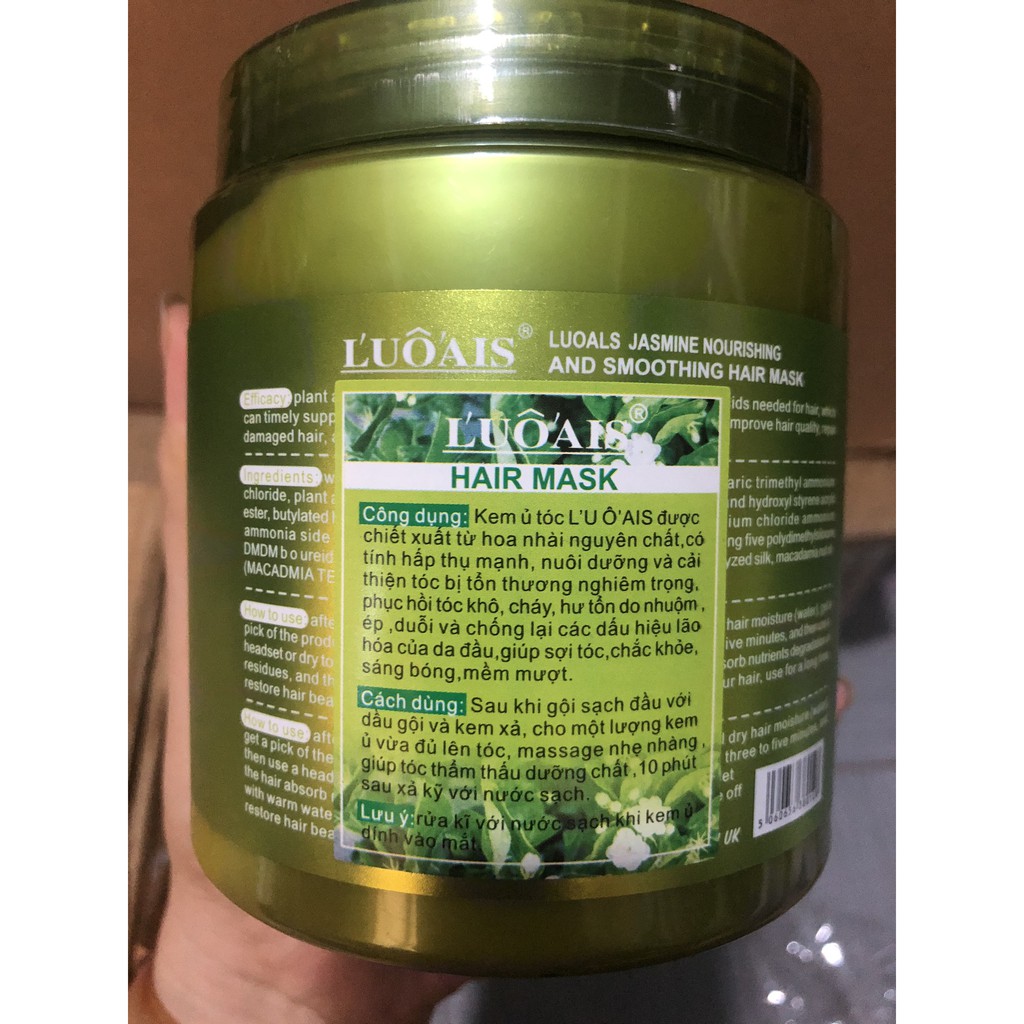 [CHÍNH HÃNG - SIÊU RẺ] HẤP Ủ L’UO’AIS Keratin Organic chiết xuất Hoa Nhài Hũ 800ml