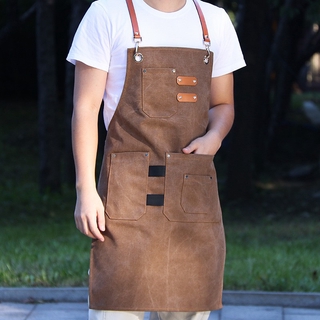 Tạp Dề Denim In logo Tùy Chỉnh Chuyên Dụng Cho Tiệm Cắt Tóc