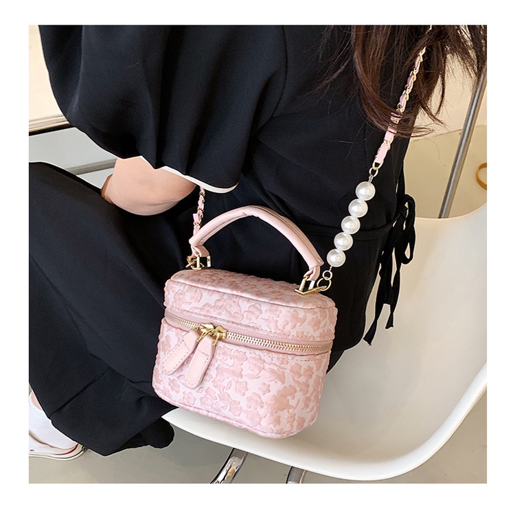 Túi Đeo JASMIN NOIR Chéo Vải Canvas Phối Dây Xích Thời Trang Trẻ Trung Cho Nữ