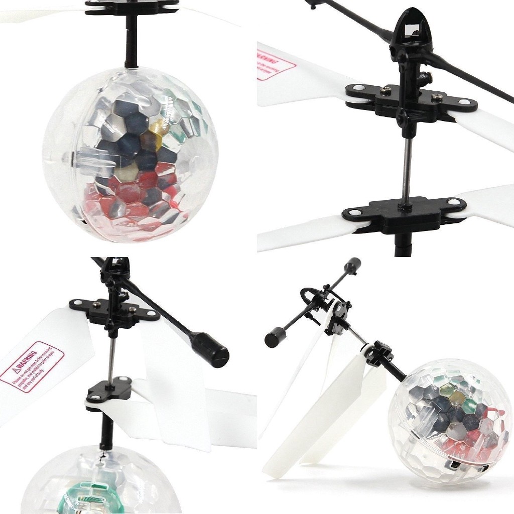 Máy Bay Cảm Ứng Bằng Tay Hình Quả Cầu Có Đèn