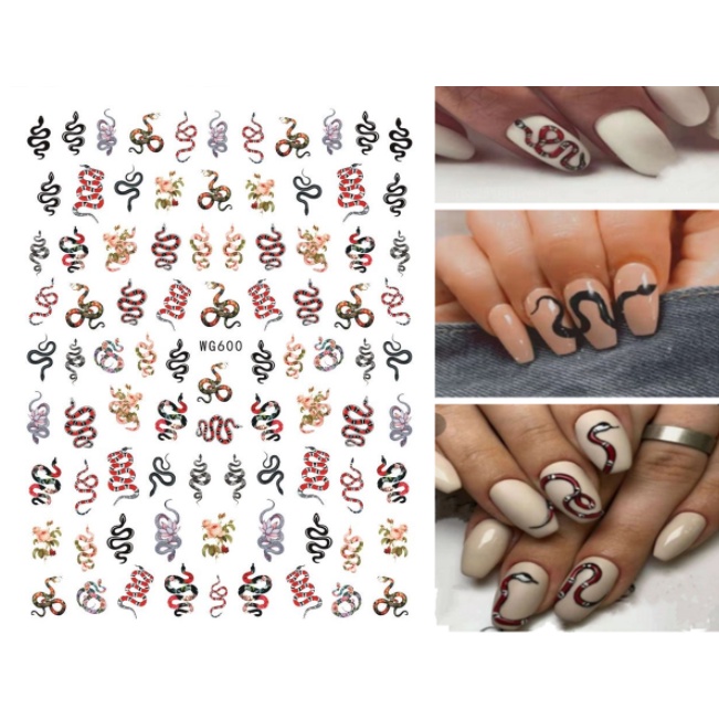 sticker rắn trang trí nail