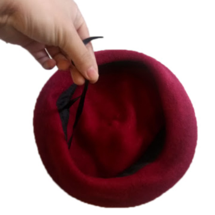 NÓN BERET LÔNG CỪU NÓN BÁNH TIÊU CÓ TÚI ZIP