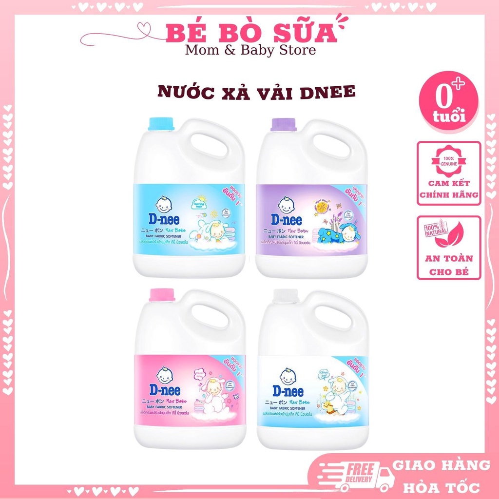 Nước Xả Vải DNEE Thái Lan - Nước Xả Quần Áo Mềm Thơm, Dịu Nhẹ, An Toàn Cho Bé Sơ Sinh, Phù Hợp Cả Làn Da Nhạy Cảm - [Ch