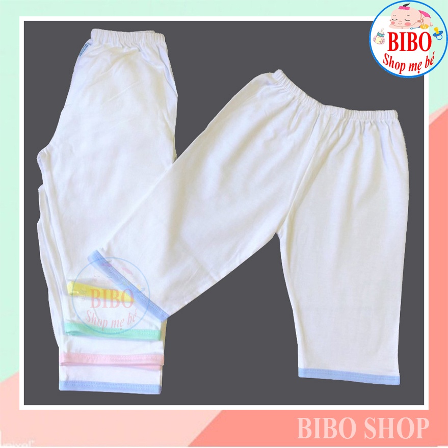 Quần Dài Sơ Sinh Trắng JOU, chất vải cotton 100% mềm, mịn, thoáng mát cho bé trai, bé gái,hàng Việt Nam chất lượng