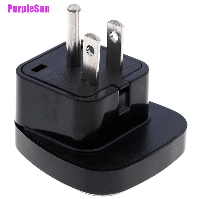 PurpleSun Universal EU UK AU to US USA Canada AC travel power plug adapter converter