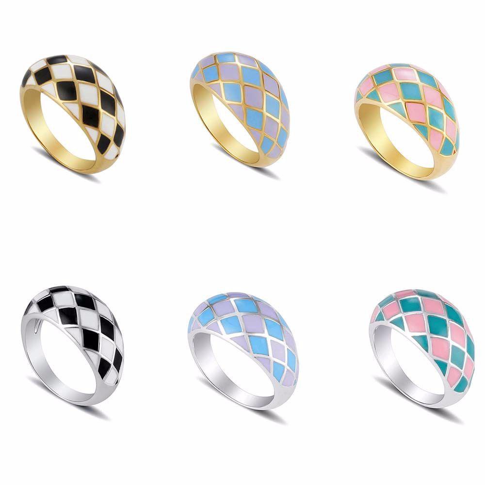Nhẫn Đeo Tay Tráng Men Nhiều Màu Thời Trang Hàn Quốc Cổ Điển Sáng Tạo Cho Nữ