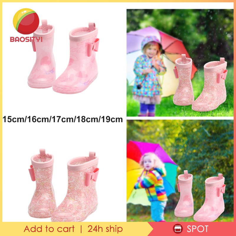 Giày bốt đi mưa bằng pvc chống trượt chống thấm nước siêu bền tiện dụng cho bé