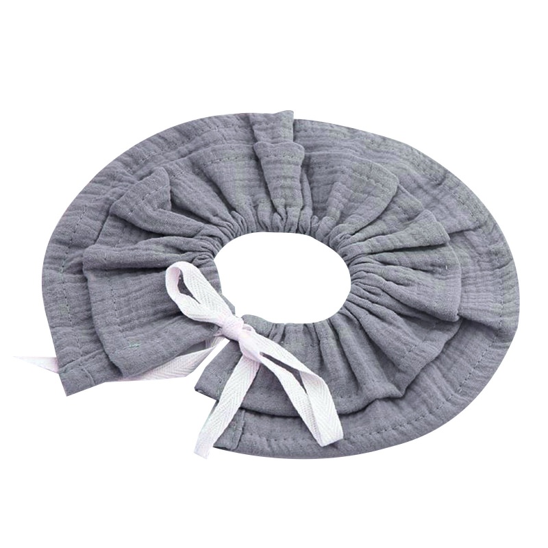 Khăn Quàng Cổ Bằng Cotton Crepe Mềm Màu Trơn Cho Bé Ăn Dặm