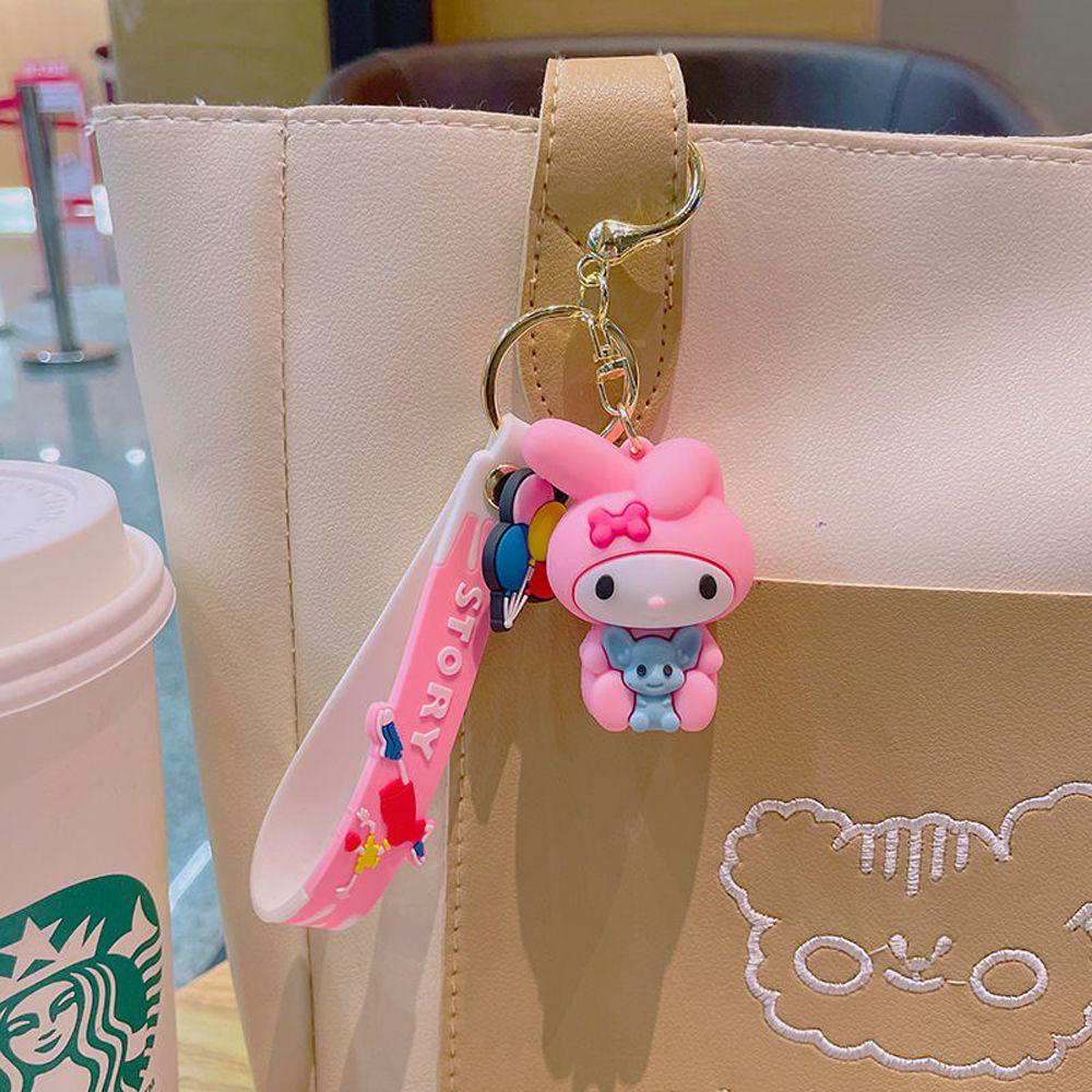 Búp Bê Treo Điện Thoại Bằng Silicon Hình Kuromi Cinnamoroll Đáng Yêu