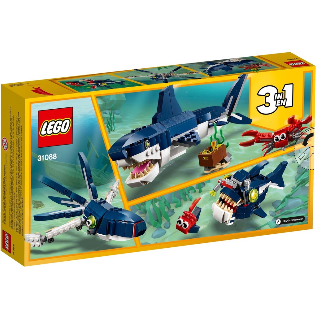 [Có sẵn] 31088 LEGO Creator 3in1 Deep Sea Creatures - Bộ xếp hình SInh vật biển