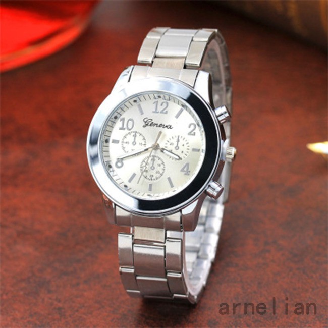 Best Women Stylish Quartz Watch with Alloy Watchband 3 Small Dial Wrist Watch Ornament