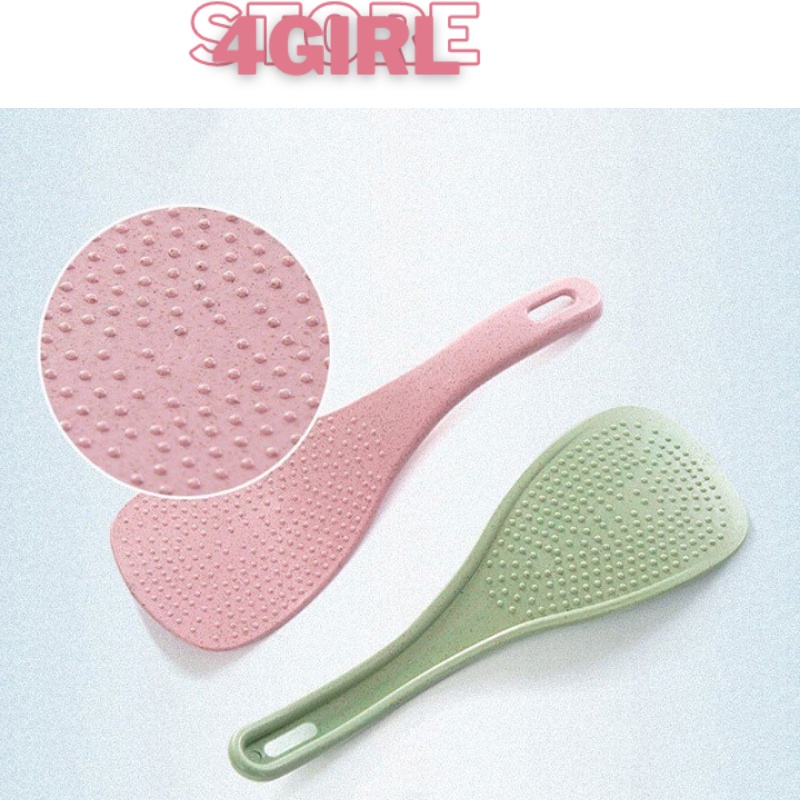 Vá thìa múc cơm nhựa lúa mạch chống dính an toàn sử dụng cho mọi gia đình Store4girls, muỗng xới cơm lúa mạch