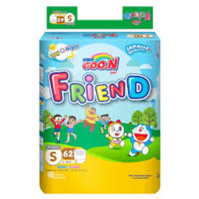 (Kẹp 5 miếng) Bỉm quần Goon friend S62/M58/L48/XL42/XXL34