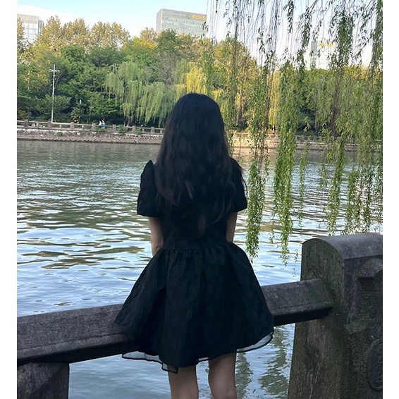 AMOI Đầm Công Chúa Eo Cao Màu Trắng Phong Cách Trung Hoa Mới 2022