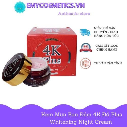 [hàng chính hãng] Kem sâm 4k plus mẫu mới 5x trắng da mặt thái lan hộp 20gram