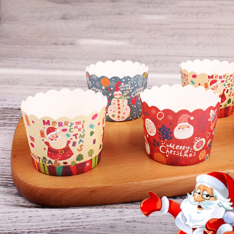 Set 50 cốc giấy đựng bánh cupcake tiện dụng