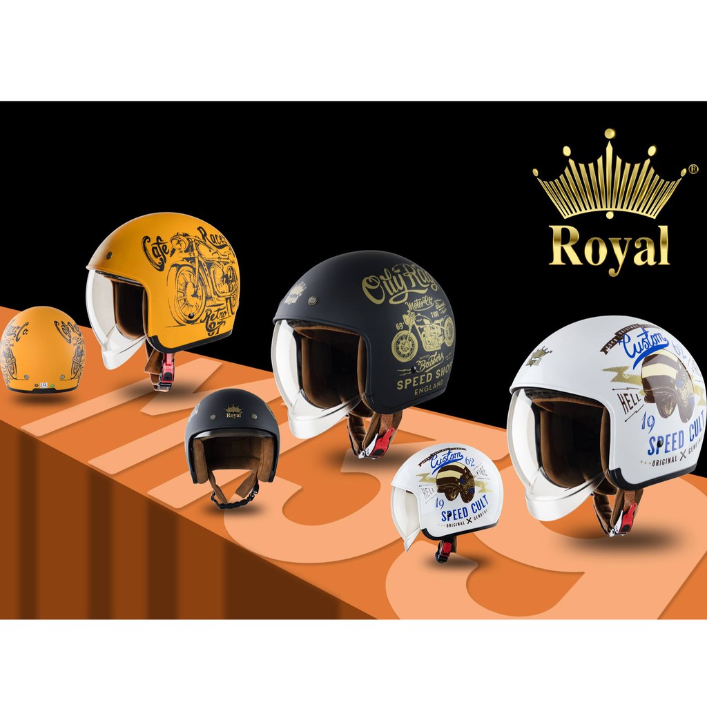 Bán buôn - Mũ Bảo Hiểm 3/4 Âm Kính - Nón Bảo Hiểm ROY.AL M139 hàng chính hãng