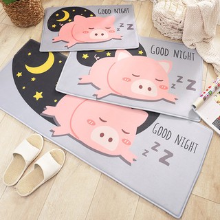 Thảm nhung bông heo hồng tm514
