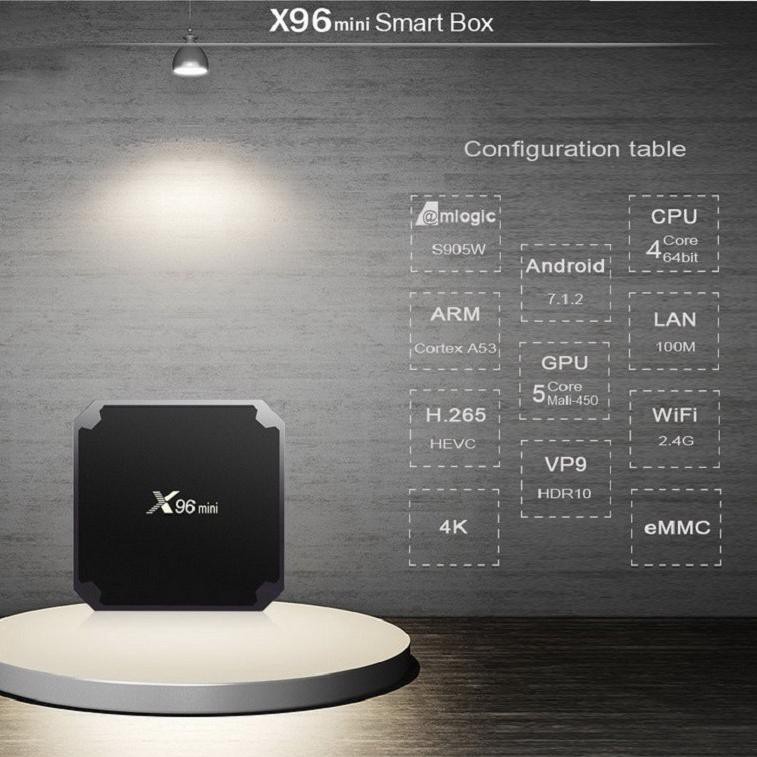 Mới Tv Box X96 Mini Ram 2g Rom 16g Full Load Kodi (code P84) Và Phụ Kiện