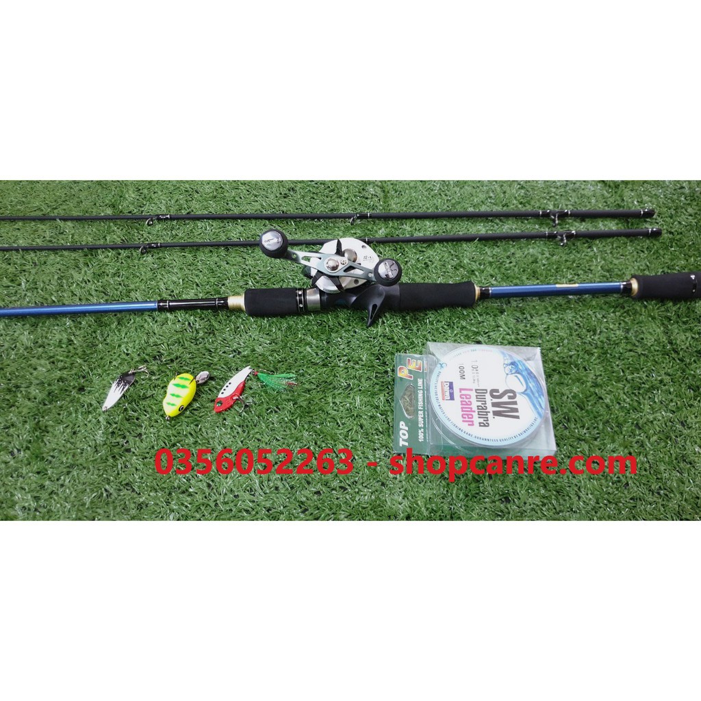 Bộ cần lure Shimano máy ngang 2 ngọn siêu rẻ